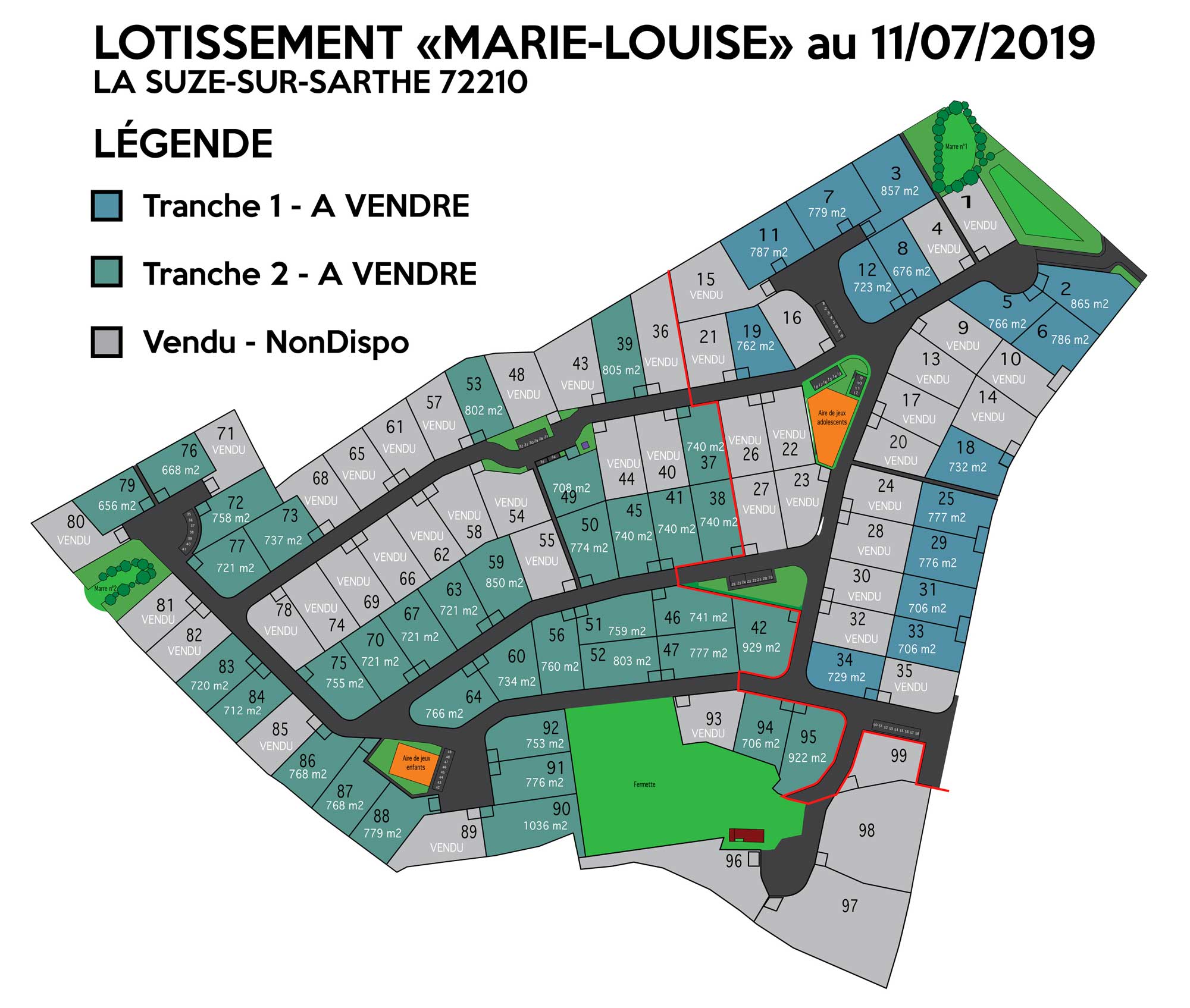 Plan lotissement Marie-Louise